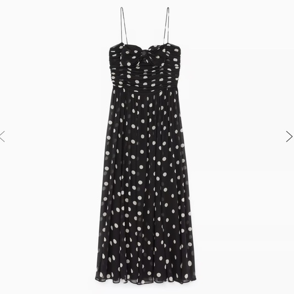 Doen Dresses & Skirts - NWT DÔEN DOEN Maryanna Midi Dress Black NOIR SOLSTICE SKY Polka DOT M